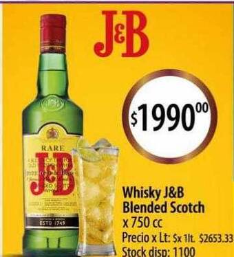 Supermercados Mariano Max Whisky j&b blended scotch oferta