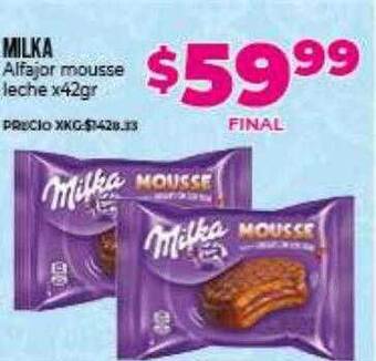 Supermayorista Vital Milka alfajor mousse leche oferta