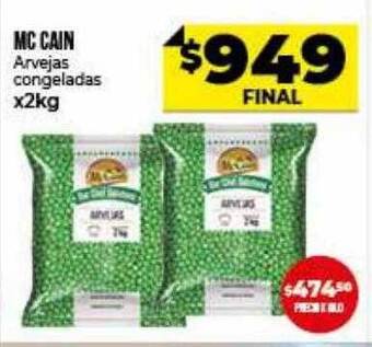 Supermayorista Vital Mc cain arvejas congeladas oferta