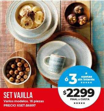 Supermayorista Vital Set vajilla varios modelos oferta