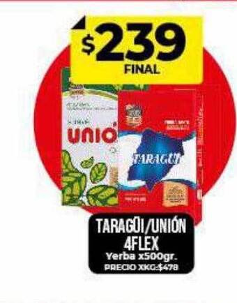 Supermayorista Vital Taragüí unión 4flex yerba oferta