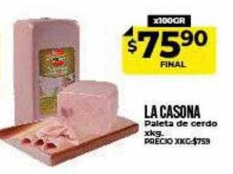 Supermayorista Vital La casona paleta de cerdo oferta