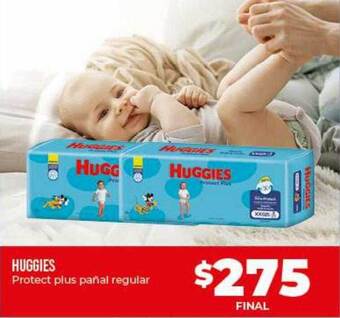Supermayorista Vital Huggies protect plus pañal regular oferta