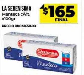 Supermayorista Vital La serenisima manteca c vit oferta