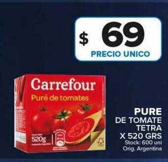 Carrefour Maxi Pure de tomate tetra oferta