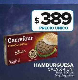 Carrefour Maxi Hamburguesa caja oferta