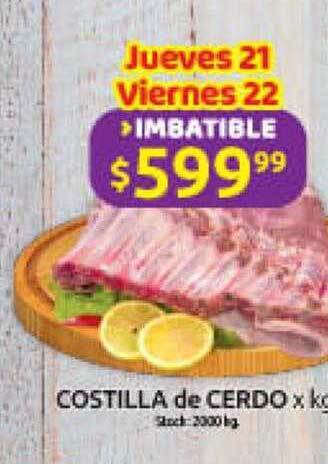 Cordiez Costilla de cerdo oferta