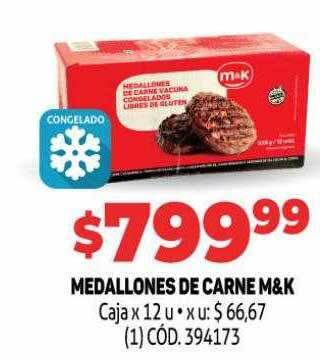 Makro Medallones de carne m&k oferta