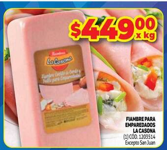 Makro Fiambre para emparedados la casona oferta