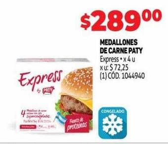 Makro Medallones de carne paty express oferta