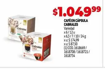 Makro Café en cápsula cabrales oferta