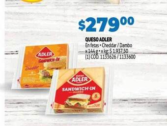 Makro Queso adler oferta