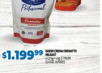 Makro Queso crema crematto milkaut oferta