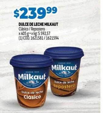 Makro Dulce de leche milkaut oferta