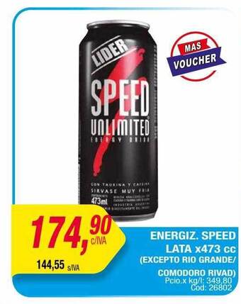 Maxiconsumo Energiz speed lata oferta