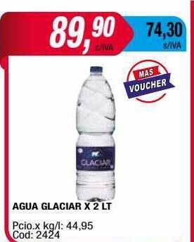 Maxiconsumo Agua glaciar oferta
