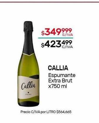 Nini Mayorista Callia espumante extra brut oferta