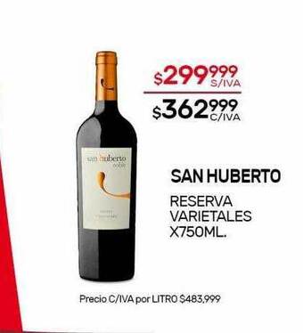 Nini Mayorista San huberto reserva varietales oferta
