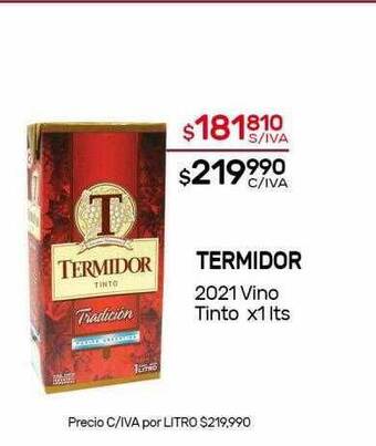Nini Mayorista Termidor 2021 vino tinto oferta