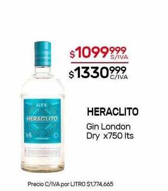 Nini Mayorista Heraclito gin london dry oferta