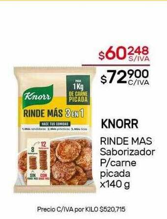 Nini Mayorista Knorr rinde mas saborizador p carne picada oferta