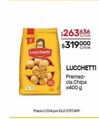 Nini Mayorista Lucchetti premezcla chipa oferta