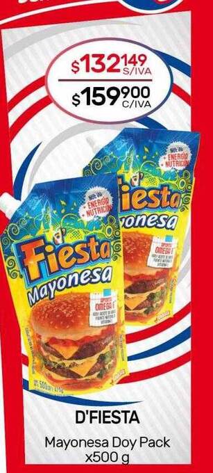 Nini Mayorista D'fiesta mayonesa doy pack oferta