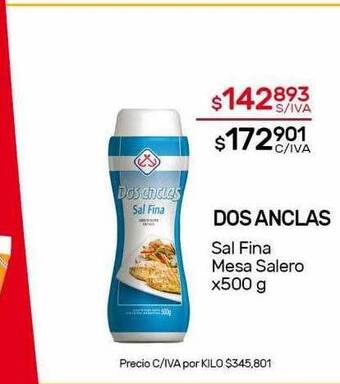 Nini Mayorista Dos anclas sal fina mesa salero oferta