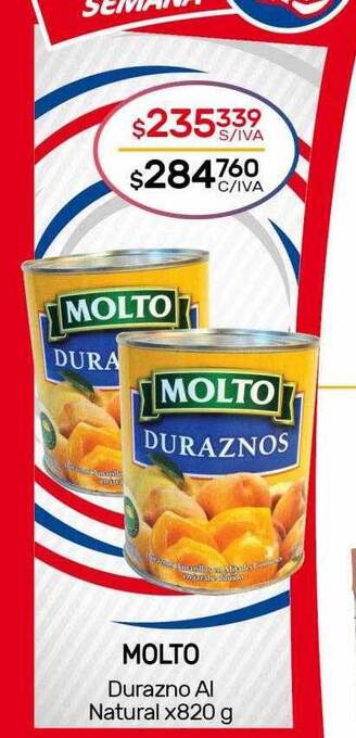 Nini Mayorista Molto durazno al natural oferta