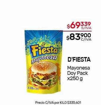 Nini Mayorista D'fiesta mayonesa doy pack oferta