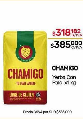 Nini Mayorista Chamigo yerba con palo oferta