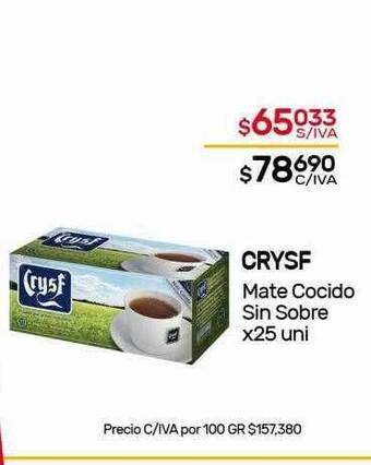 Nini Mayorista Crysf mate cocido sin sobre oferta