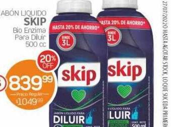 Alvear Jabón liquido skip oferta