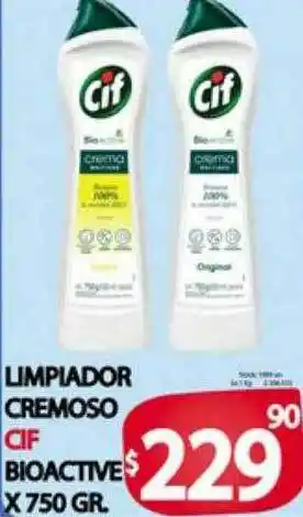 Supermercados Caracol Limpiador cremoso cif bioactive oferta