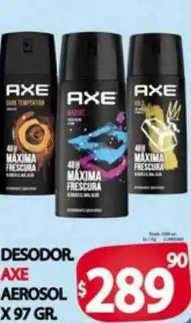 Desodor. axe aerosol
