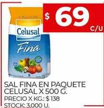Supermercados DIA Sal fina en paquete celusal oferta