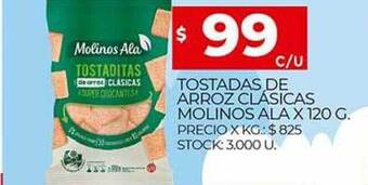 Supermercados DIA Tostadas de arroz clásicas molinos ala oferta