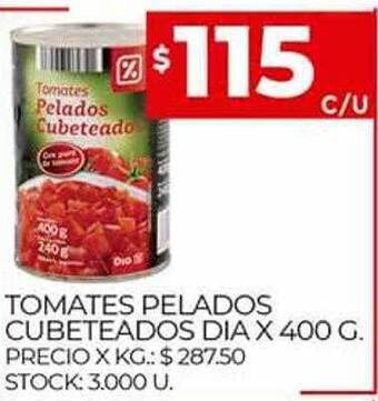Supermercados DIA Tomates pelados cubeteados dia oferta