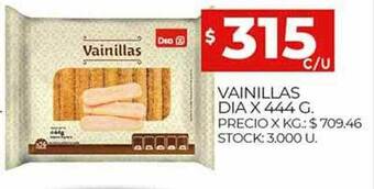 Supermercados DIA Vainillas dia oferta