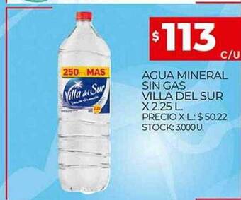 Supermercados DIA Agua mineral sin gas villa del sur oferta