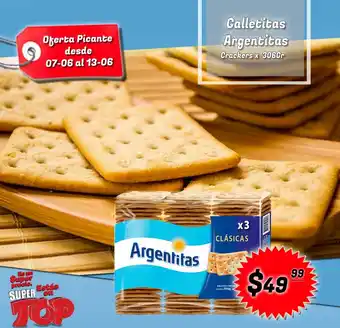 Supermercados Top Argentitas Galletitas Crackers x 306gr oferta