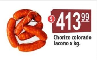 Autoservicio Capo Chorizo colorado lacono x kg. oferta
