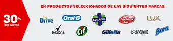 Atomo Conviene 30% de descuento, Drive, Rexona, Oral-B, Cif, Lysoform, Gillette, Lifebuoy, Axe, Lux y Bora oferta