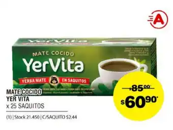 Atomo Conviene Yer Vita Mate Cocido x 25 saquitos oferta