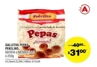 Atomo Conviene Pekelino Pepas Galletas x 250g oferta