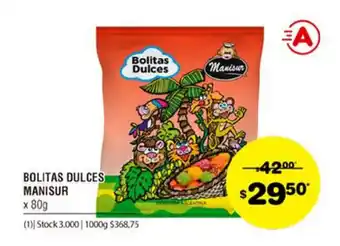 Atomo Conviene Manisur Bolitas Dulces x 80g oferta