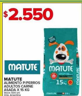Carrefour Maxi Matute alimento p-perros adultos carne asada oferta
