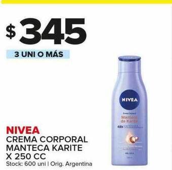 Carrefour Maxi Nivea crema corporal manteca karite oferta
