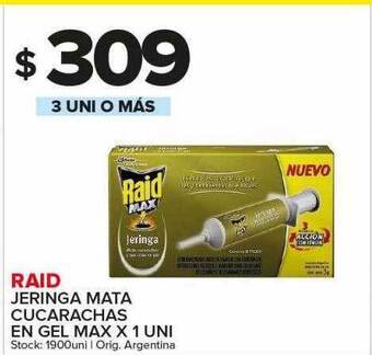 Carrefour Maxi Raid jeringa mata cucarachas en gel max oferta