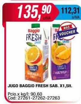 Maxiconsumo Jugo baggio fresh sab. oferta